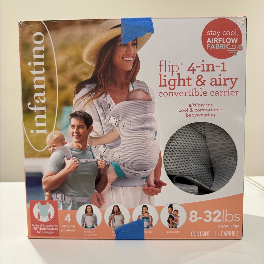 Infantino Flip 4-in-1 Convertible Carrier - Light Gray